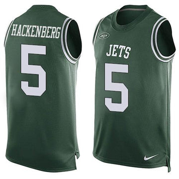 Jets #5 Christian Hackenberg Green Team Color Tank Top Jersey