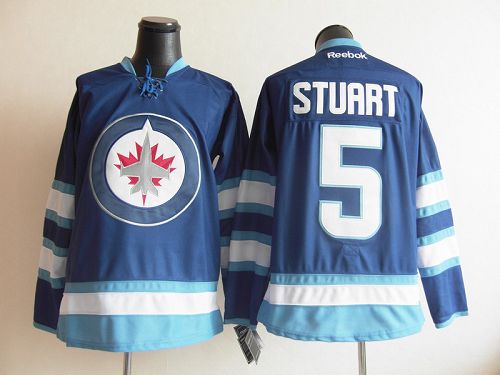 Mark Stuart Winnipeg Jets blue jersey