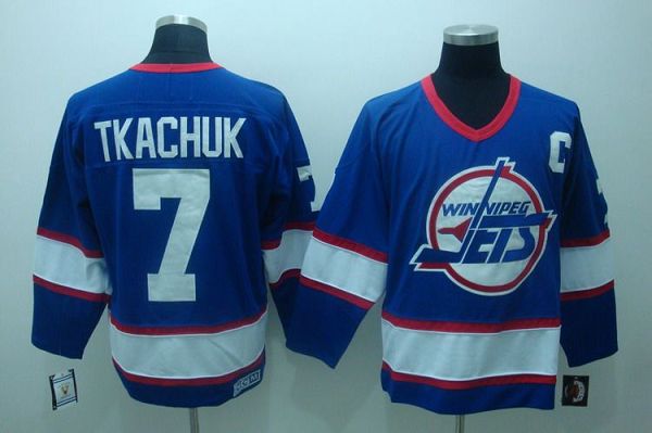 Keith Tkachuk Winnipeg Jets blue Throwback jersey