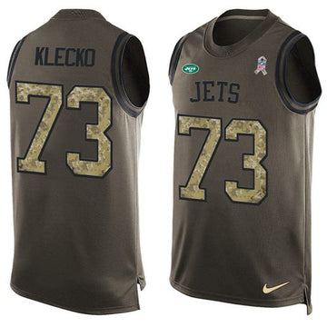 Jets #73 Joe Klecko Green Salute To Service Tank Top Jersey