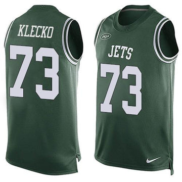 Jets #73 Joe Klecko Green Team Color Tank Top Jersey