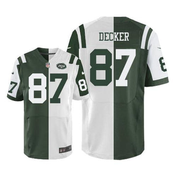 Jets #87 Eric Decker Green-White Elite Split Jersey