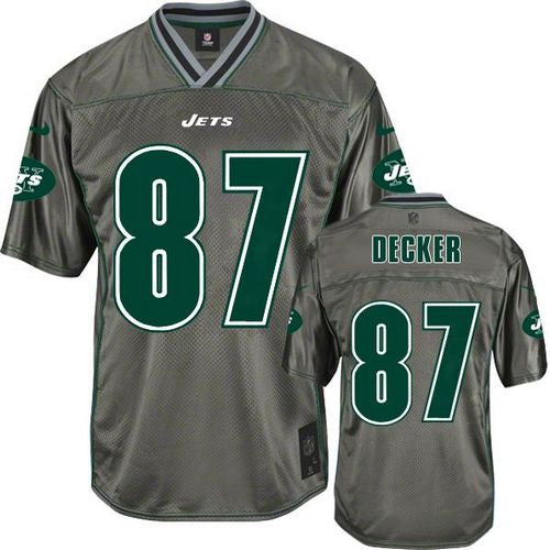 Jets #87 Eric Decker Grey Elite Jersey