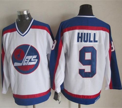 Bobby Hull Winnipeg Jets white-blue Throwback jersey
