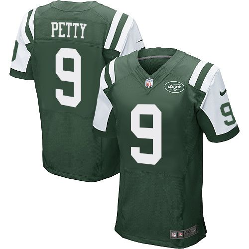 Jets #9 Bryce Petty Green Team Color Elite Jersey