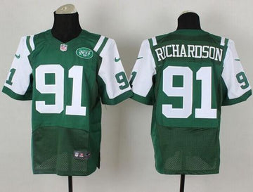 Jets #91 Sheldon Richardson Green Team Color Elite Jersey