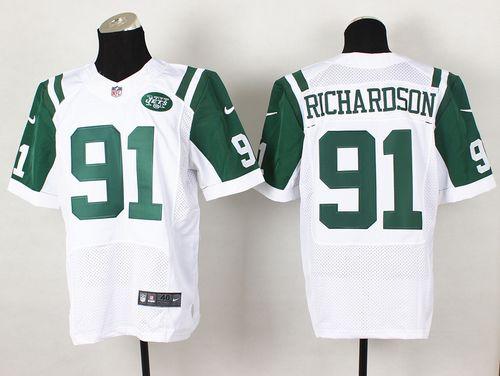 Jets #91 Sheldon Richardson White Elite Jersey