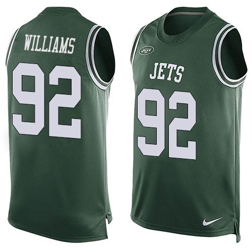 Jets #92 Leonard Williams Green Team Color Tank Top Jersey