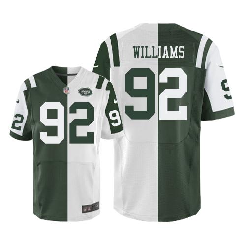 Jets #92 Leonard Williams Green-White Elite Split Jersey
