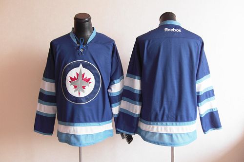 Custom Winnipeg Jets blue jersey