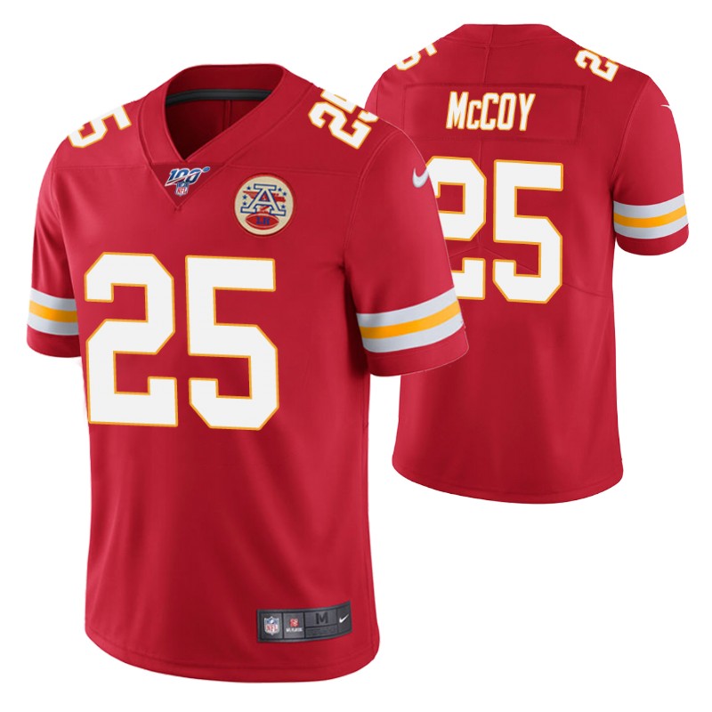 Kansas City Chiefs 25 LeSean McCoy 100th Season Red Jersey