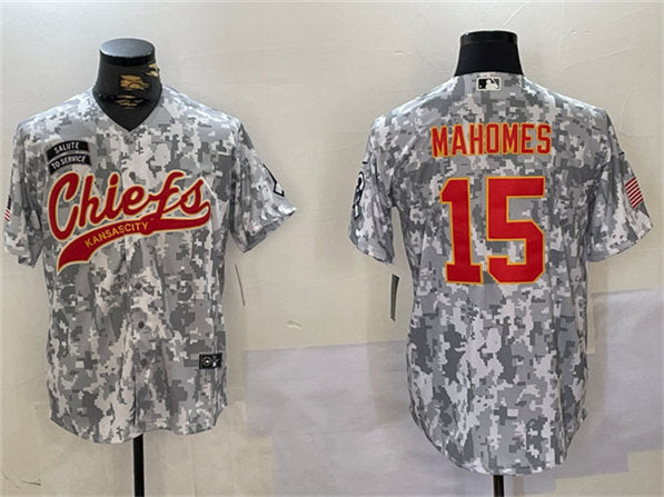 Patrick Mahomes Kansas City Chiefs camo Salute To Service jersey
