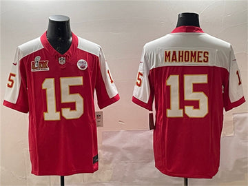 Patrick Mahomes Kansas City Chiefs red-white jersey