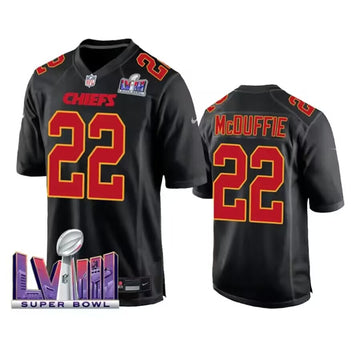 Trent McDuffie Kansas City Chiefs black Game jersey