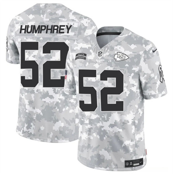 Creed Humphrey Arctic Kansas City Chiefs camo Salute To Service jersey