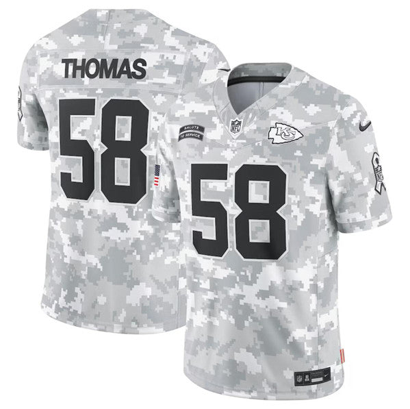 Derrick Thomas Arctic Kansas City Chiefs camo Salute To Service jersey