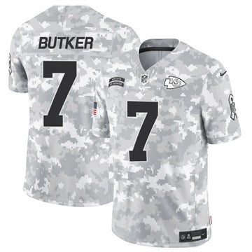 Harrison Butker Arctic Kansas City Chiefs camo Salute To Service jersey
