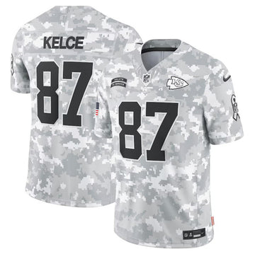Travis Kelce Arctic Kansas City Chiefs camo Salute To Service jersey