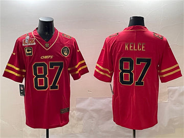 Travis Kelce Kansas City Chiefs red jersey
