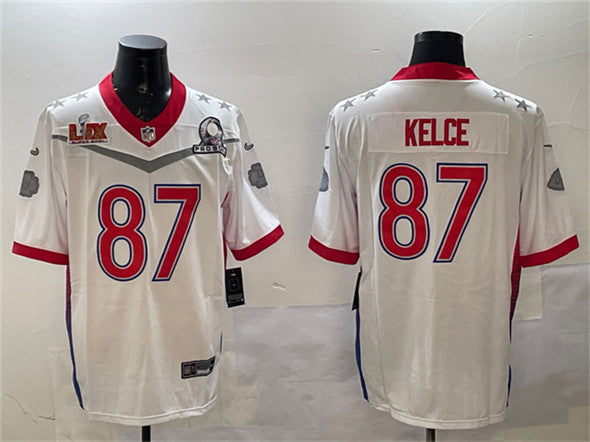 Travis Kelce Kansas City Chiefs white jersey