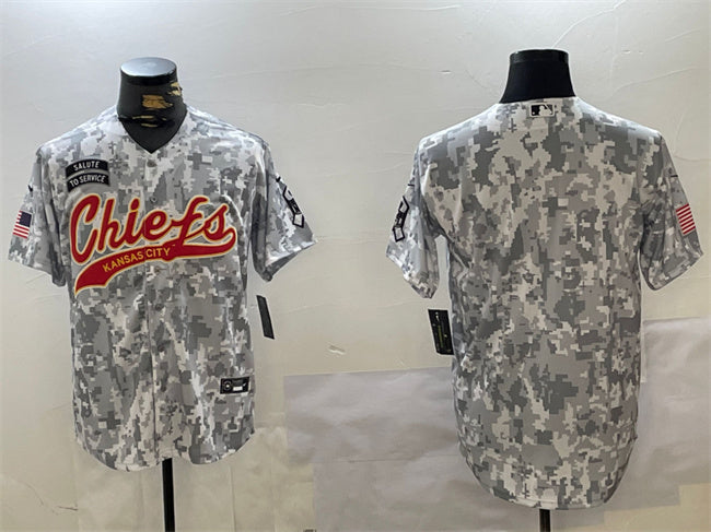 Custom Kansas City Chiefs camo Salute To Service jersey