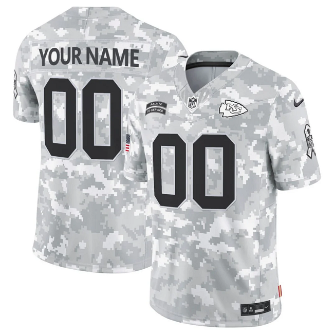 Custom Kansas City Chiefs camo Salute To Service jersey
