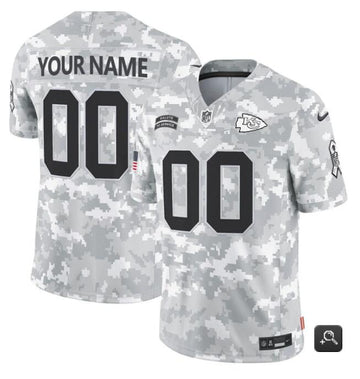 Custom Kansas City Chiefs camo Salute To Service jersey