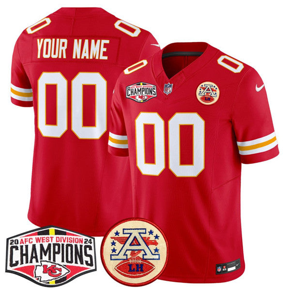 Custom Kansas City Chiefs red jersey