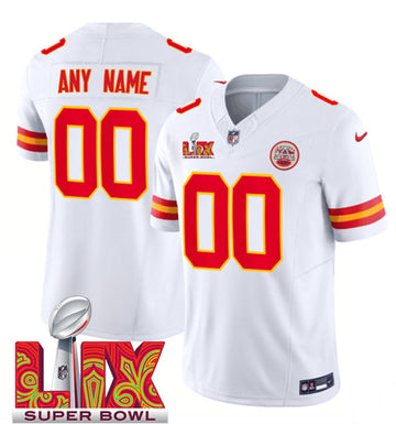 Custom Kansas City Chiefs white jersey