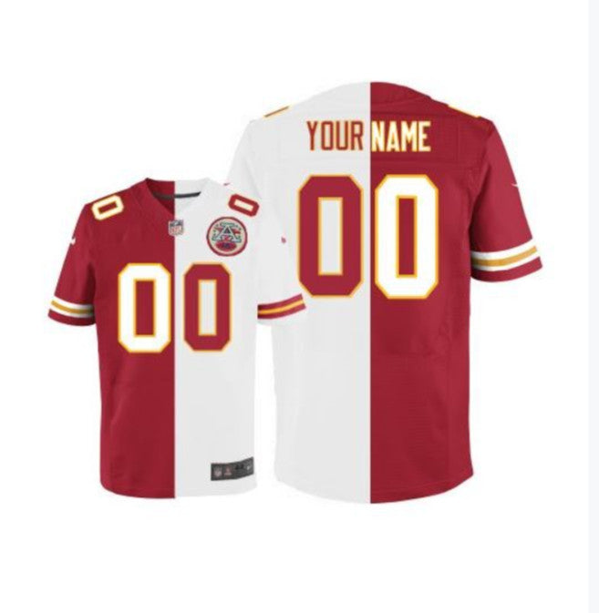 Kansas City Chiefs Customized Red-White Jersey