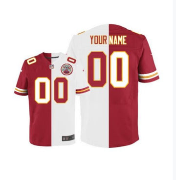 Kansas City Chiefs Customized Red-White Jersey