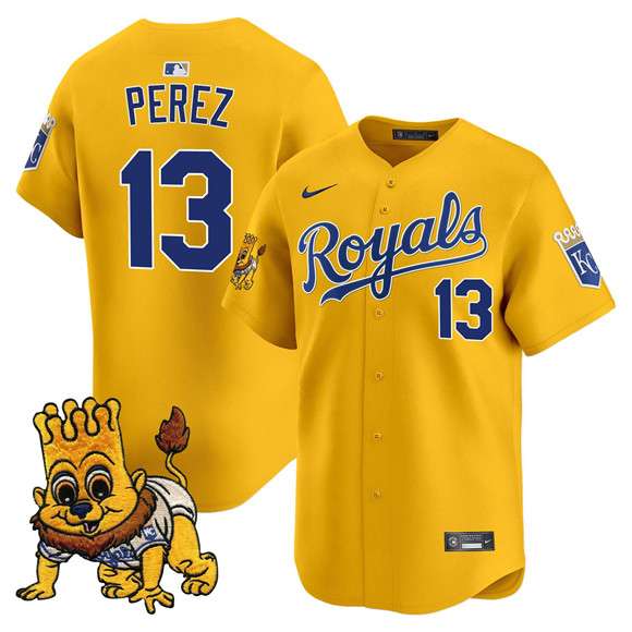 Salvador Perez Kansas City Royals gold Vapor jersey