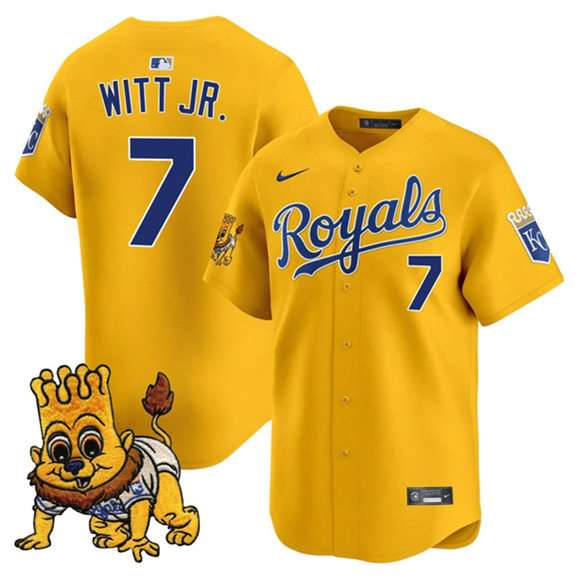 Bobby Witt Jr Kansas City Royals gold Vapor jersey