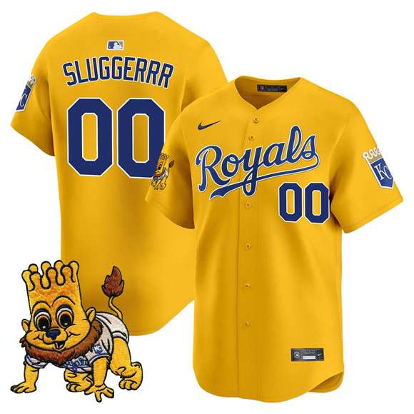 Custom Kansas City Royals gold Vapor jersey