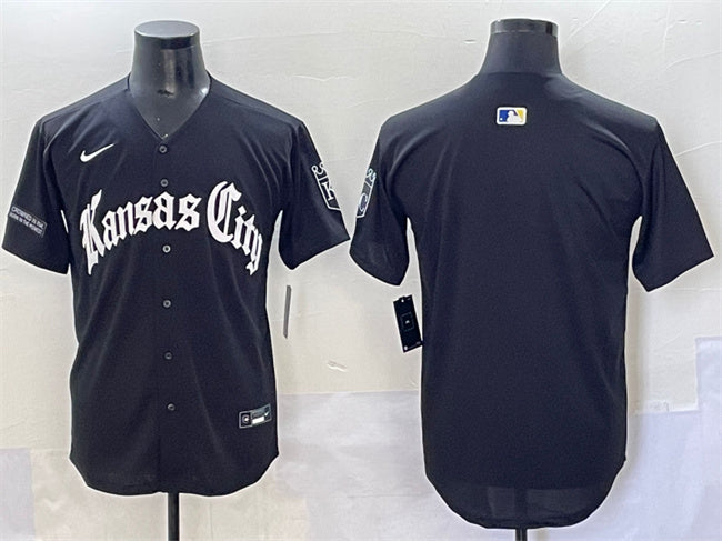 Custom Kansas City Royals black jersey