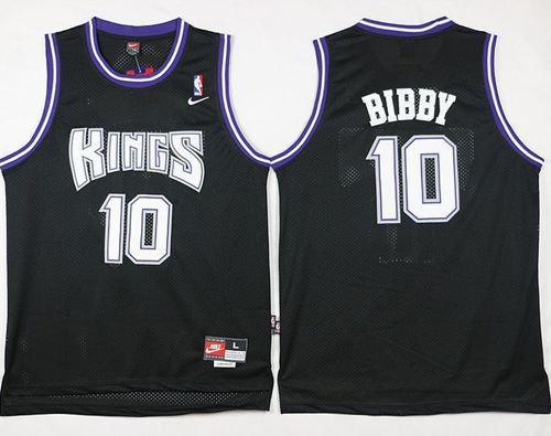 Mike Bibby Sacramento Kings black Throwback jersey