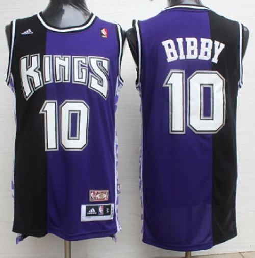 Mike Bibby Sacramento Kings purple-black Throwback jersey