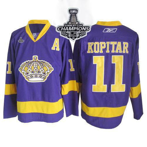 Anze Kopitar Los Angeles Kings purple jersey