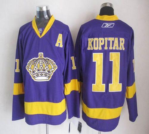 Anze Kopitar Los Angeles Kings purple jersey