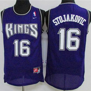 Peja Stojakovic Sacramento Kings purple Throwback jersey
