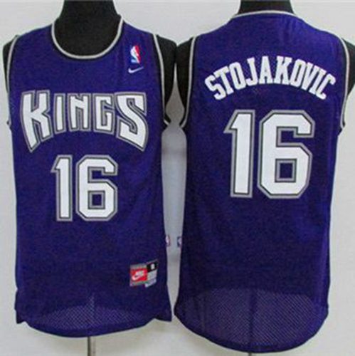 Peja Stojakovic Sacramento Kings purple Throwback jersey