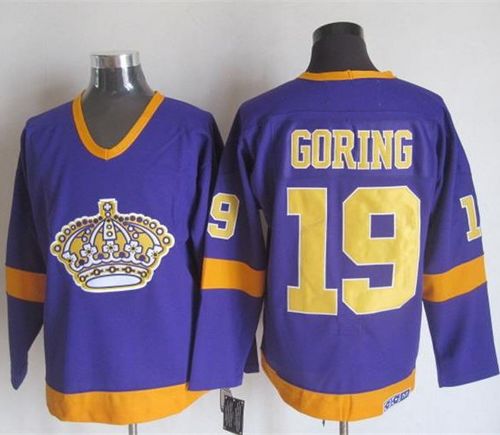Butch Goring Los Angeles Kings purple-yellow Throwback jersey