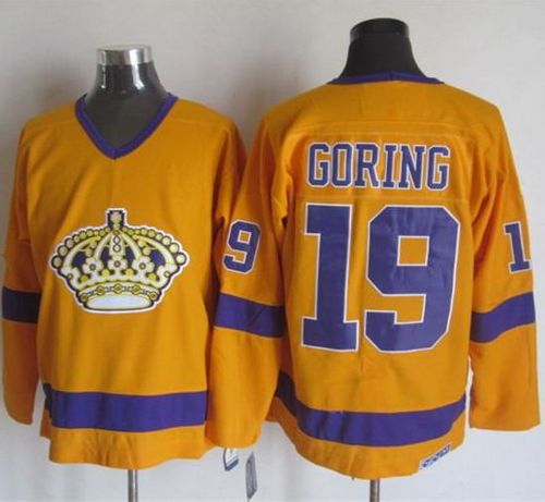 Butch Goring Los Angeles Kings yellow-purple Throwback jersey