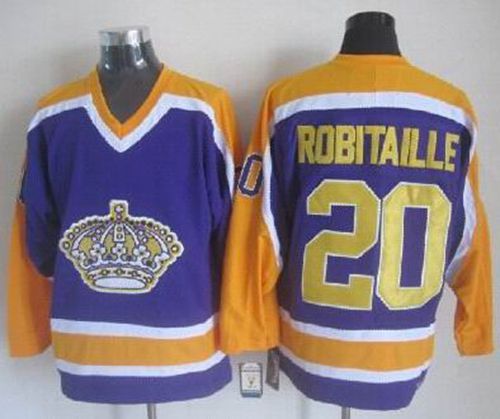 Luc Robitaille Los Angeles Kings purple Throwback jersey