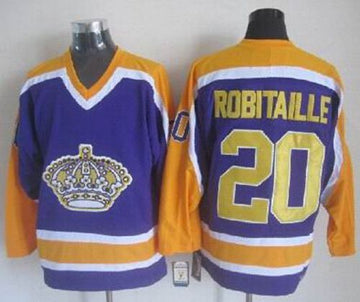 Luc Robitaille Los Angeles Kings purple Throwback jersey