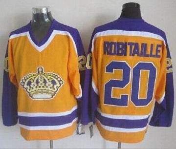 Luc Robitaille Los Angeles Kings yellow Throwback jersey