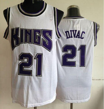 Vlade Divac Sacramento Kings white Throwback jersey