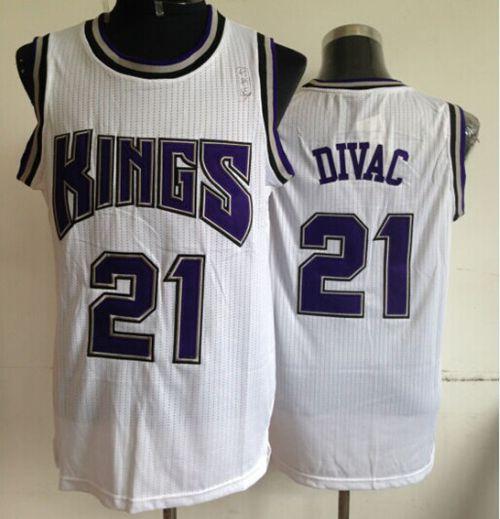 Vlade Divac Sacramento Kings white Throwback jersey