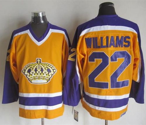 Tiger Williams Los Angeles Kings yellow-purple Throwback jersey