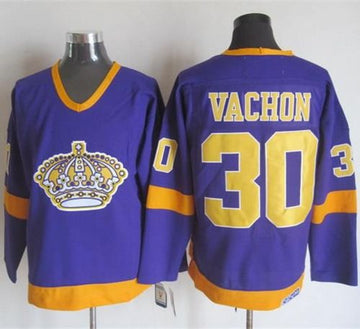 Rogie Vachon Los Angeles Kings purple-yellow Throwback jersey